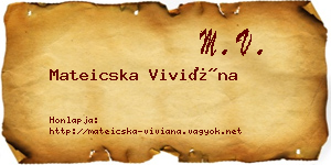 Mateicska Viviána névjegykártya